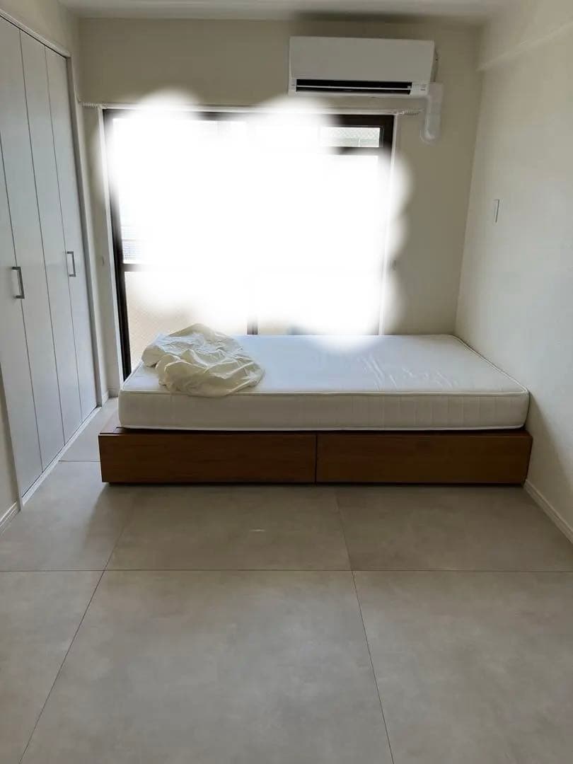 【廃盤 定価10万円相当】無印良品セミダブルベッド収納付⭐︎マットレス付き⭐︎