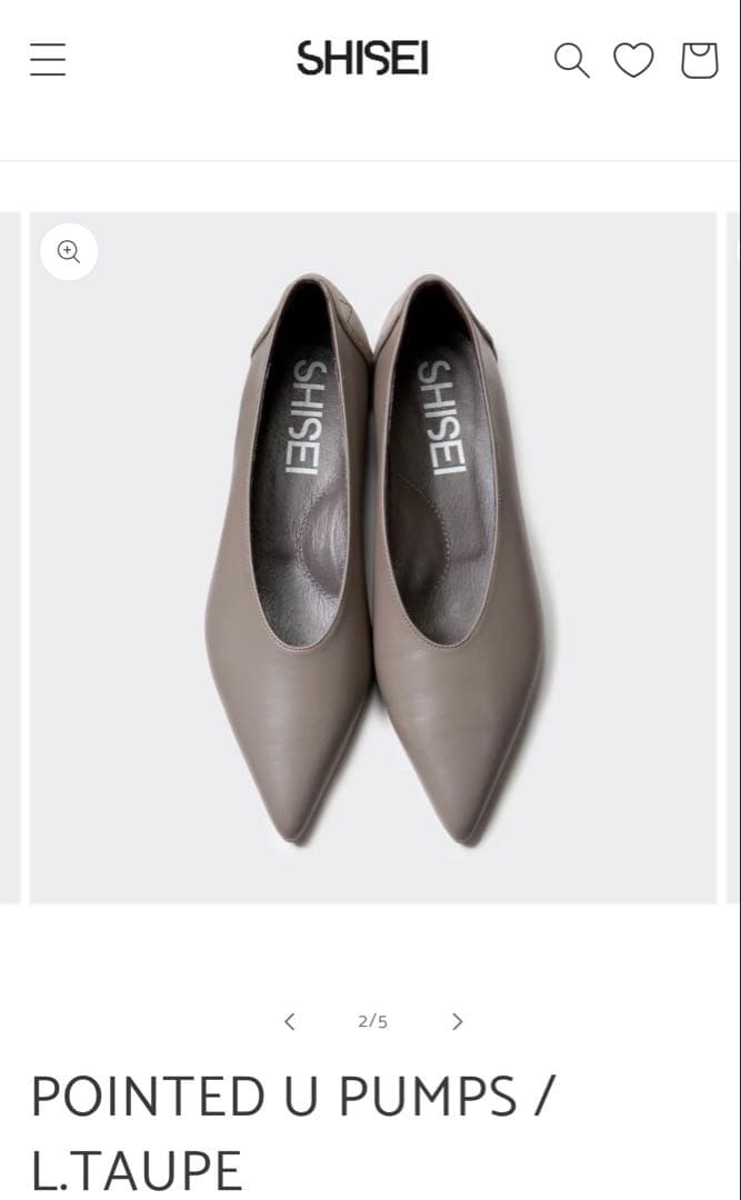 SHISEI シーセイ　36 ポインテッドパンプス　トープ