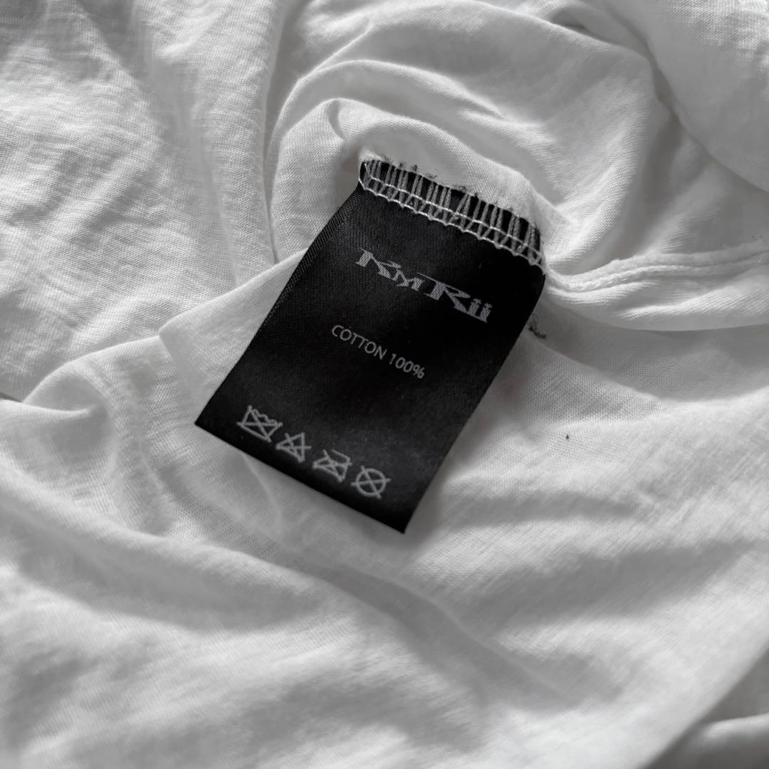 KMRii ケムリ 白 ロンT 長袖 スタッズ