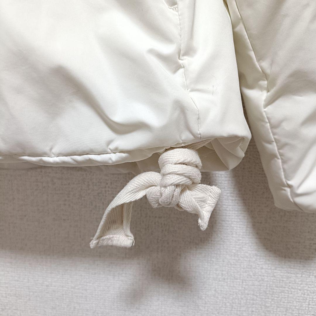 MIDIUMISOLID ノーカラー ダウンジャケット ホワイト