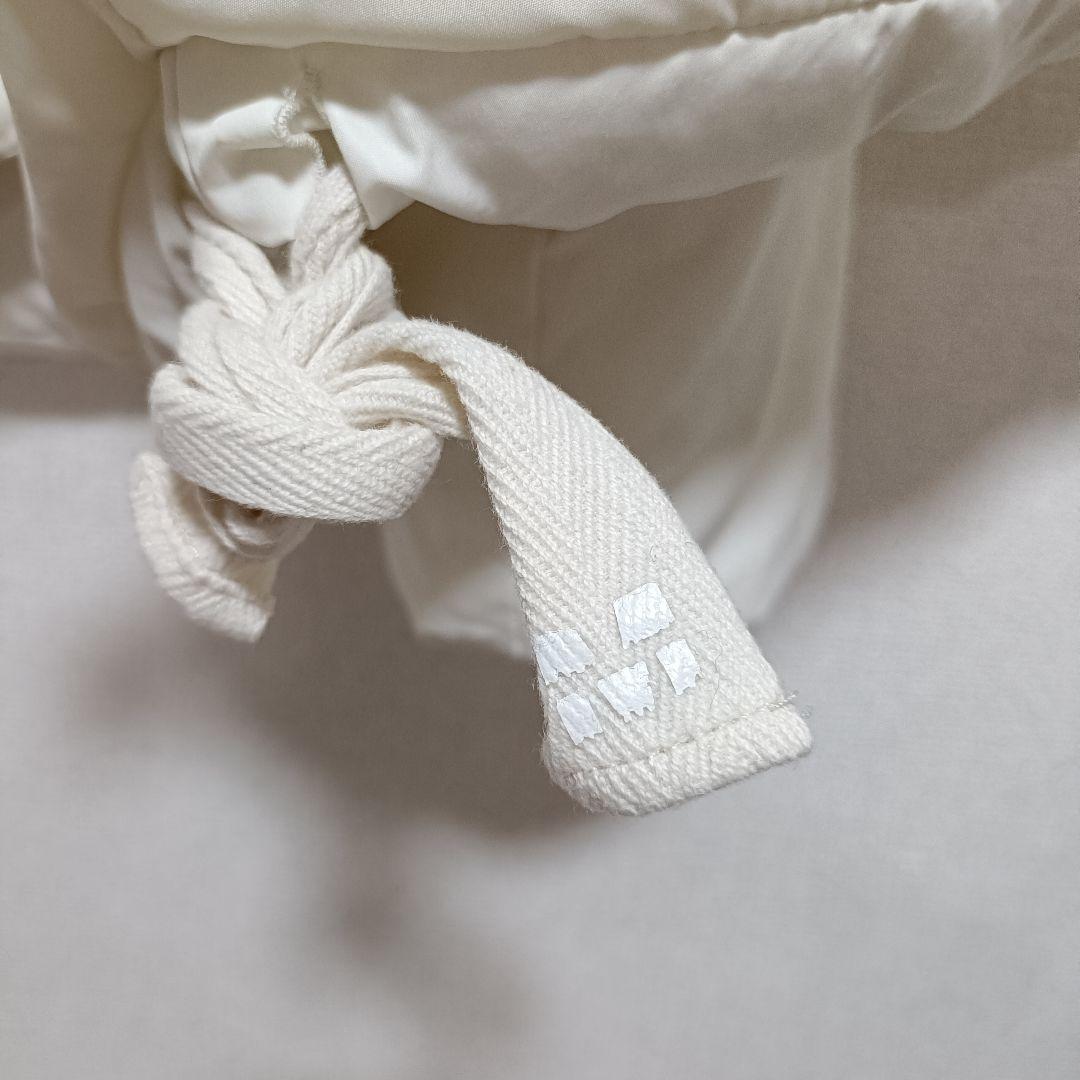 MIDIUMISOLID ノーカラー ダウンジャケット ホワイト