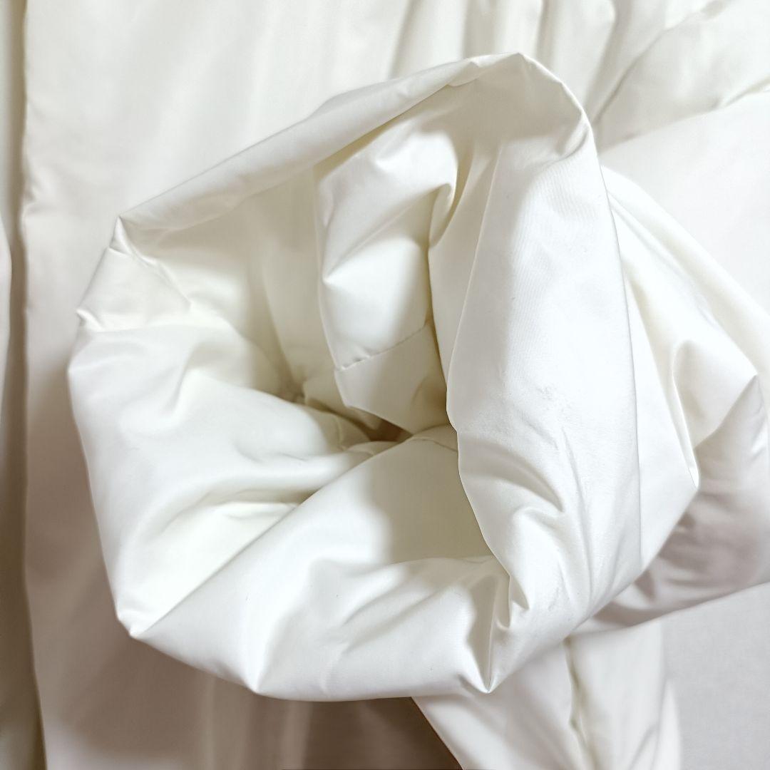 MIDIUMISOLID ノーカラー ダウンジャケット ホワイト