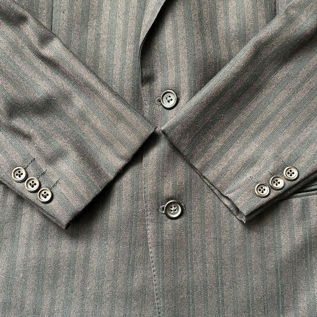 極美品 Y's for men ストライプ 2B セットアップ スーツ 茶黒