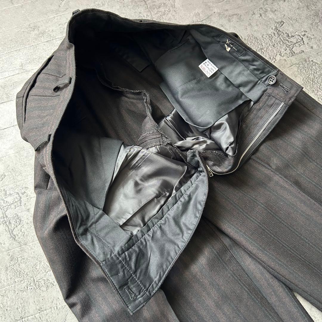 極美品 Y's for men ストライプ 2B セットアップ スーツ 茶黒