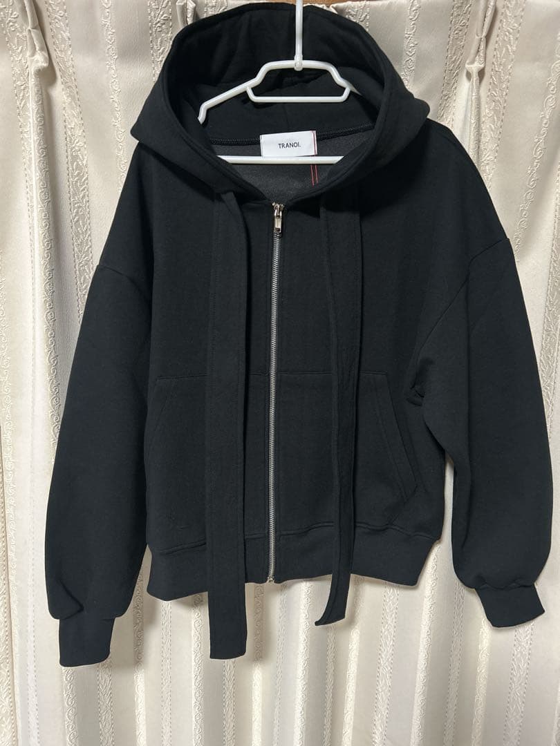 ✨26ss新品✨TRANOI トラノイ ボンディングジップアップフーディブラック