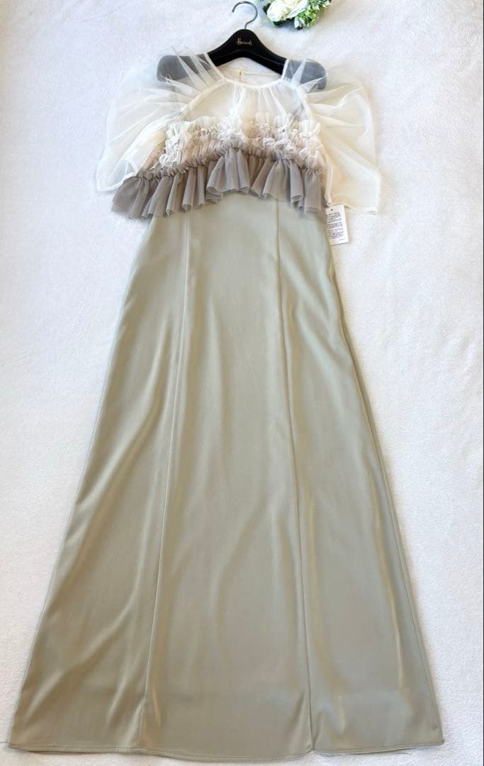 再値下げ　新品タグ付　リルアー　ドリードール　チュール　サテン　ロングドレス