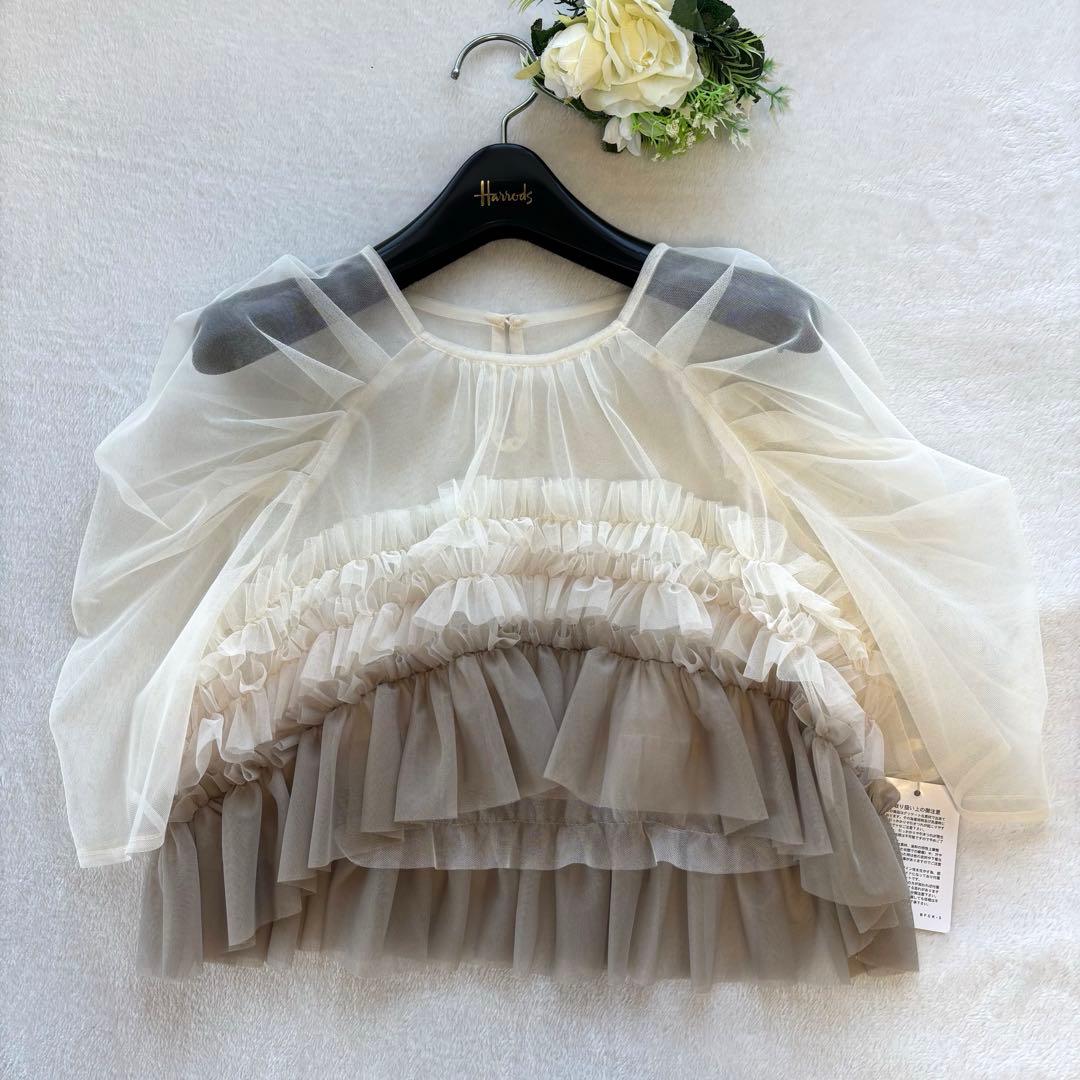 再値下げ　新品タグ付　リルアー　ドリードール　チュール　サテン　ロングドレス