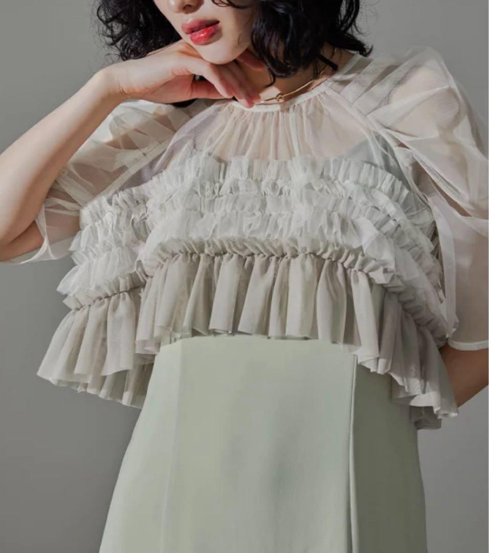 再値下げ　新品タグ付　リルアー　ドリードール　チュール　サテン　ロングドレス