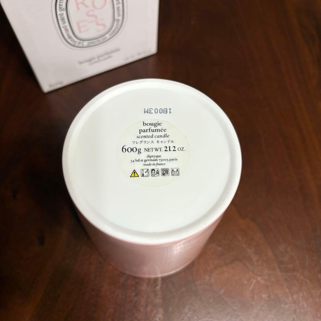 Bella 　diptyque ROSEキャンドル 600gラージサイズ