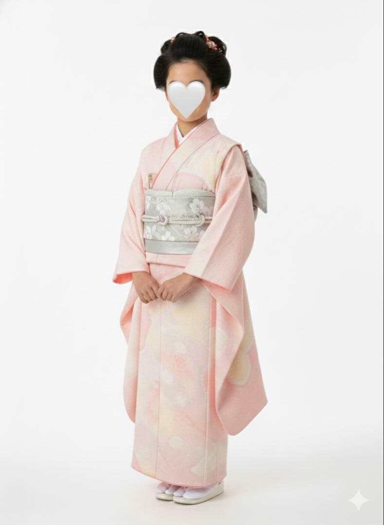 正絹　総絞り　四つ身祝い着