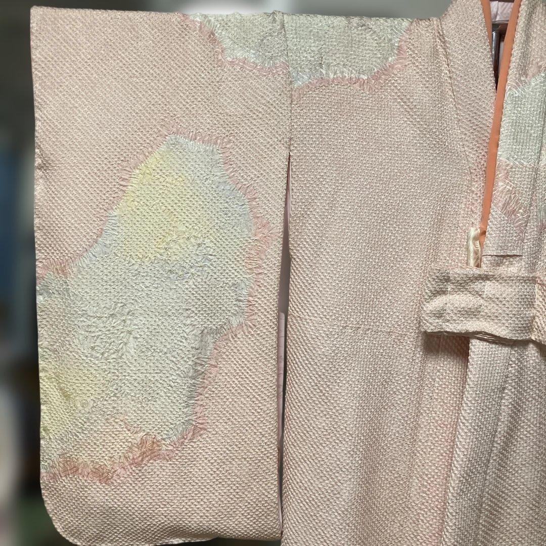 正絹　総絞り　四つ身祝い着