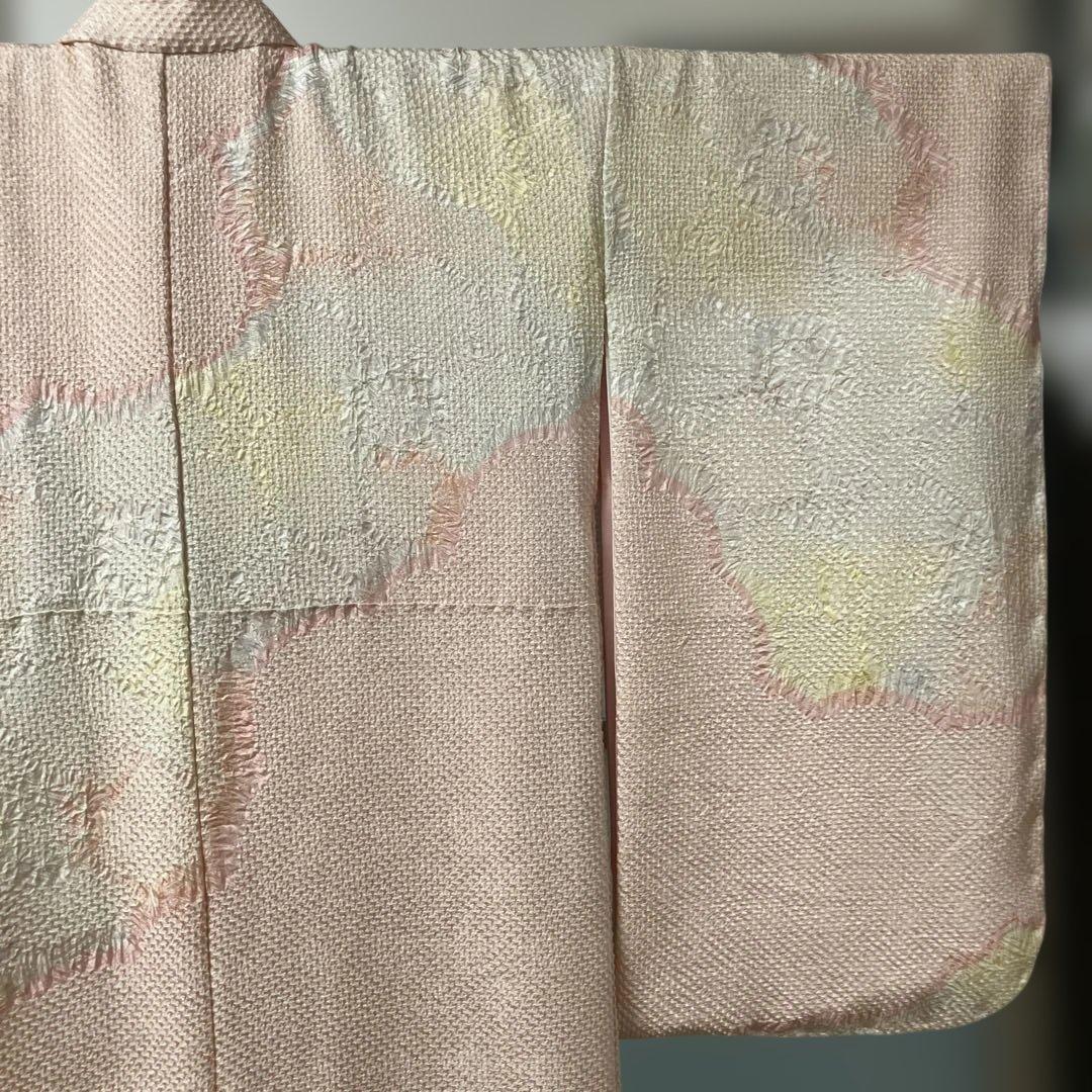 正絹　総絞り　四つ身祝い着