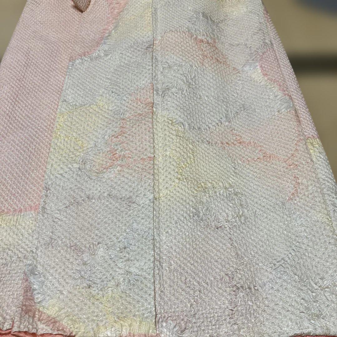 正絹　総絞り　四つ身祝い着