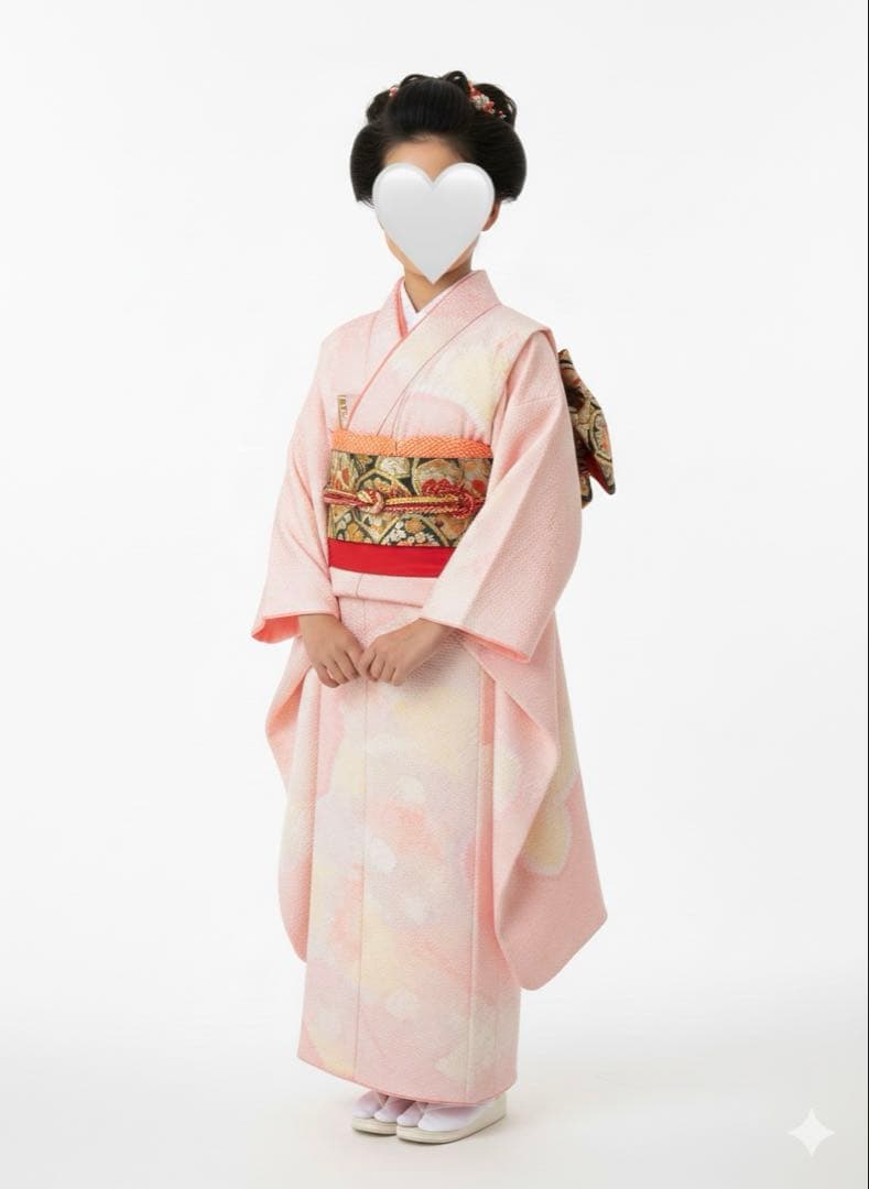 正絹　総絞り　四つ身祝い着