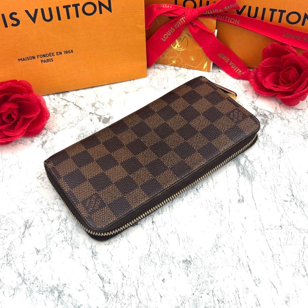 【極美品】 ルイヴィトン ダミエ ジッピーウォレット 長財布 ラウンドファスナー