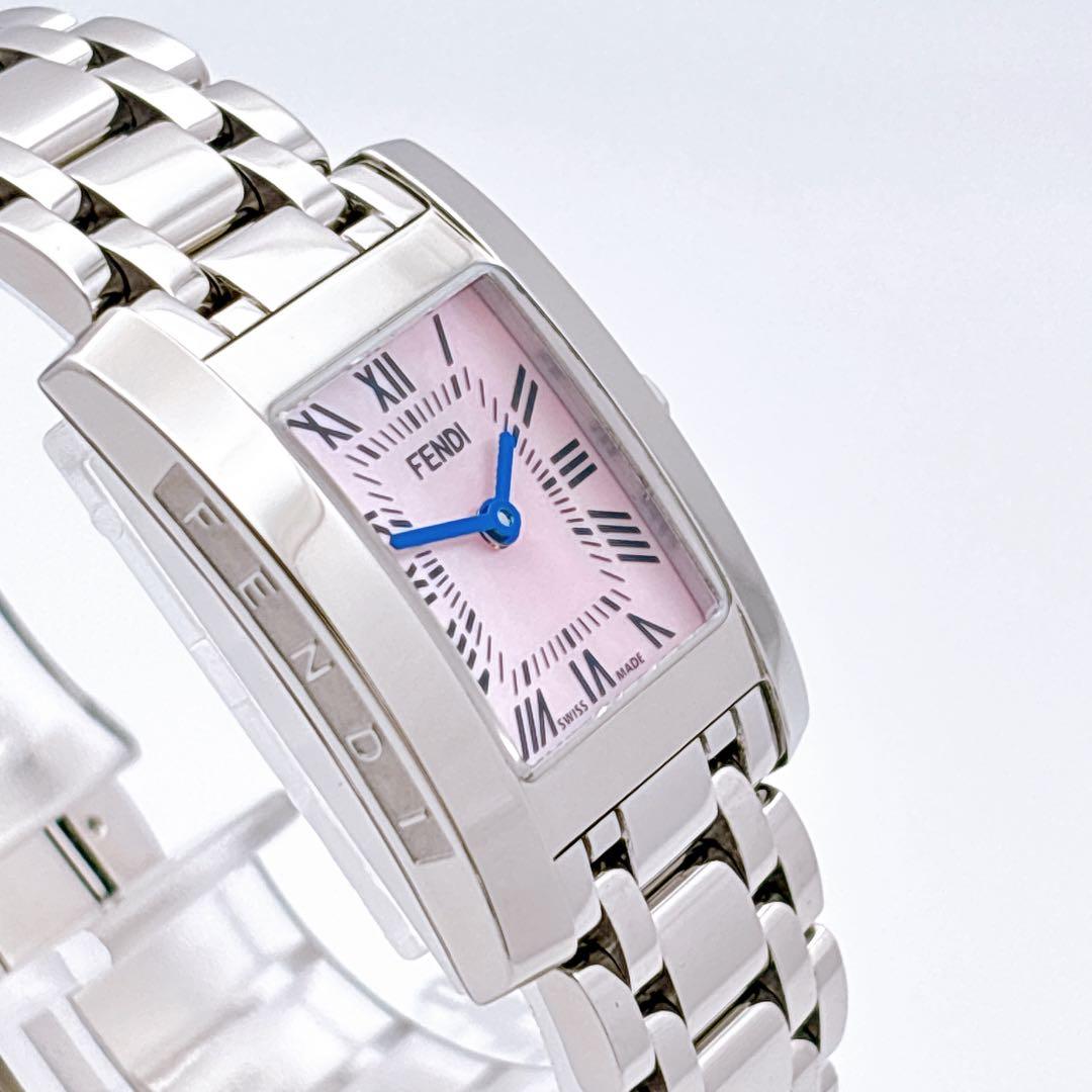 【極美品・電池新品・付属】FENDI 114 タンク クラシコ ピンク 腕時計