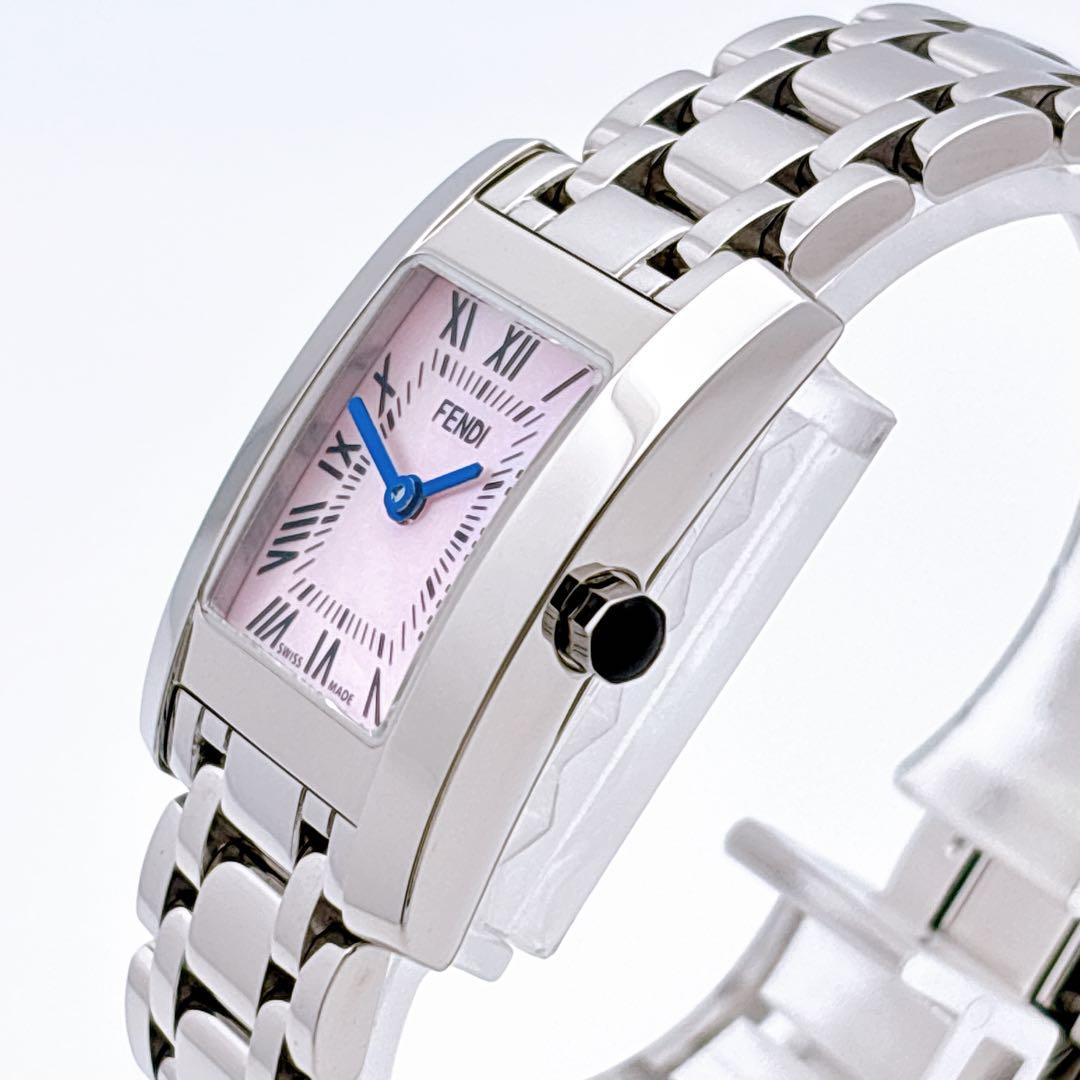 【極美品・電池新品・付属】FENDI 114 タンク クラシコ ピンク 腕時計