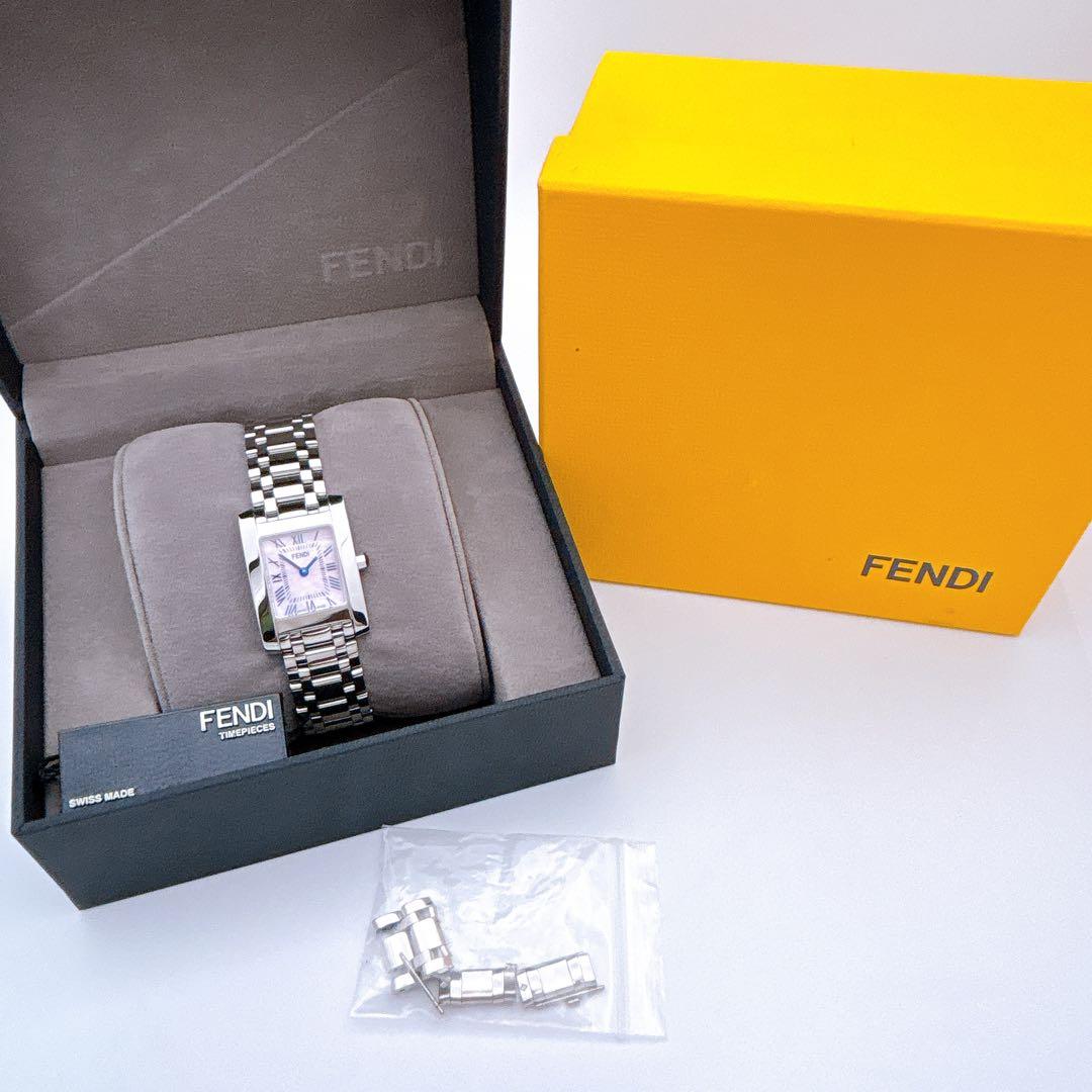【極美品・電池新品・付属】FENDI 114 タンク クラシコ ピンク 腕時計