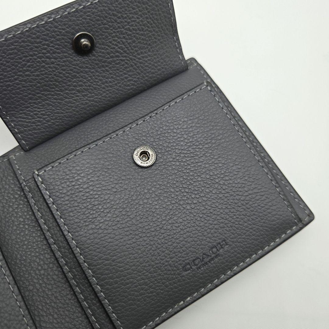 COACH 折り財布 新品 グレー 最新作 お札入れ 小銭入れ