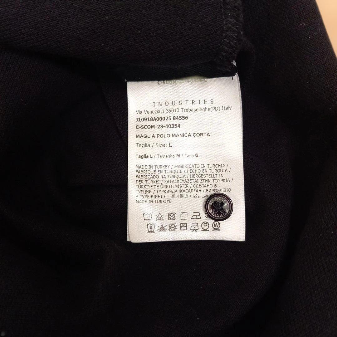 美品　MONCLER　モンクレール　ポロシャツ　ブラック　ホワイトライン　L