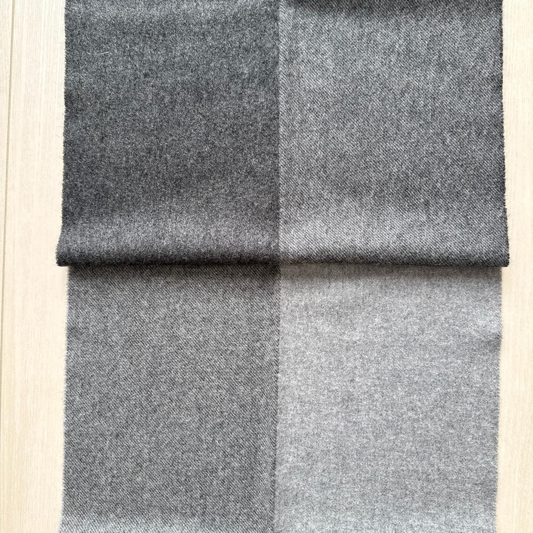 4色グレー　TOMORROWLAND カシミヤ パネルマフラー　トゥモローランド