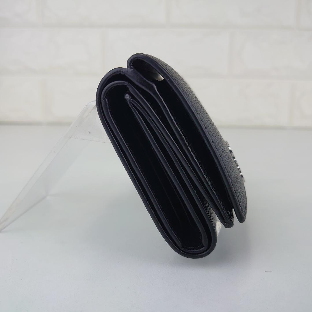 【美品】ロエベ　トライフォ－ルド　三つ折りナノ財布　ダブルホック　1211