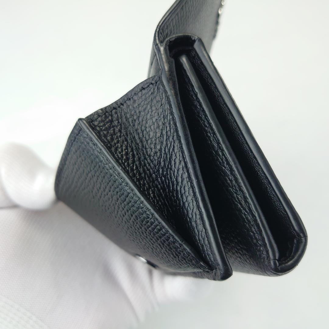 【美品】ロエベ　トライフォ－ルド　三つ折りナノ財布　ダブルホック　1211