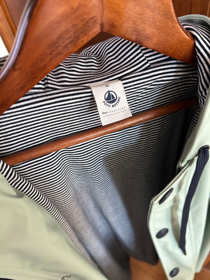 プチバトー　ヨットパーカー　XS ライトグリーン