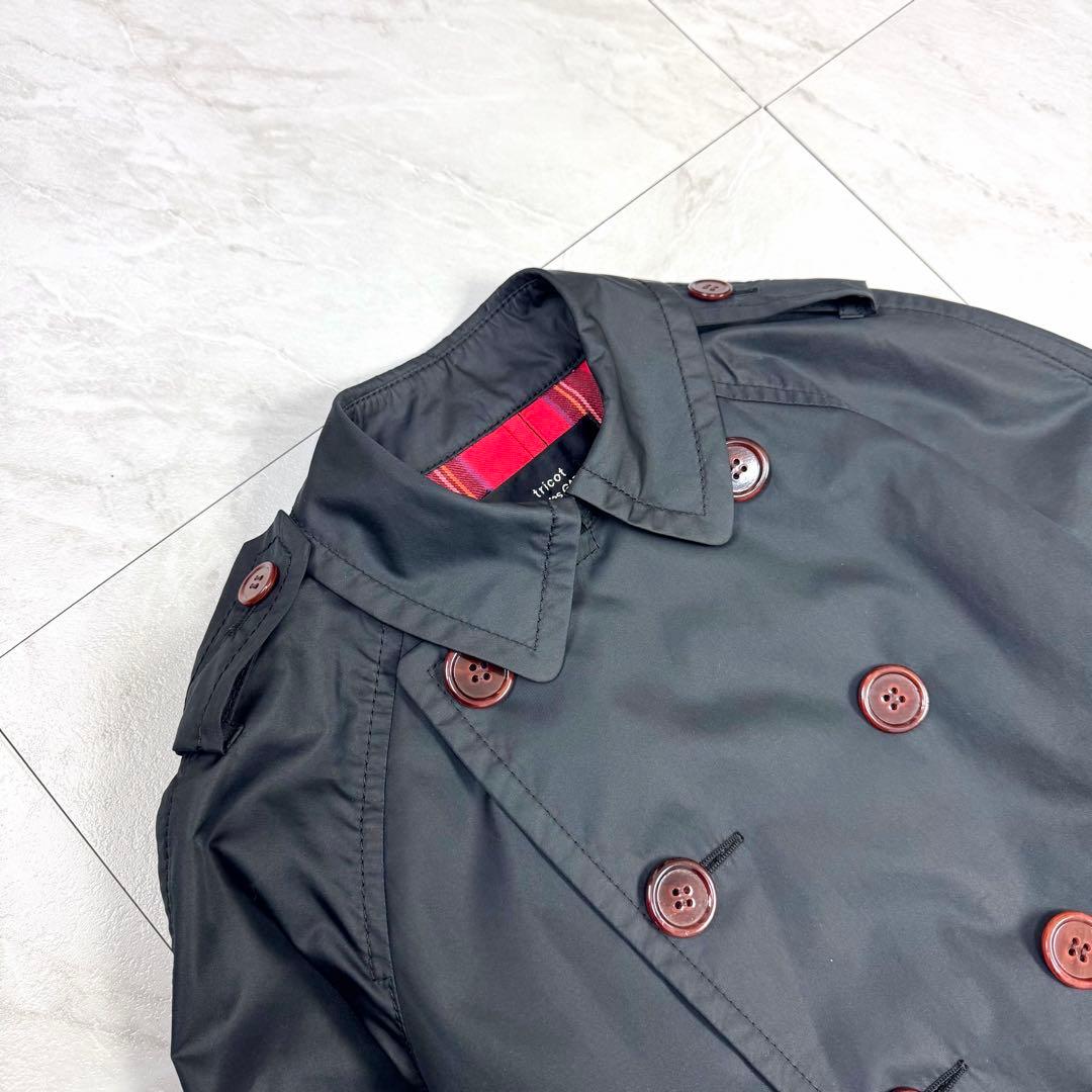 AD2017 トリコ コムデギャルソン トレンチコート バイカラー チェック M