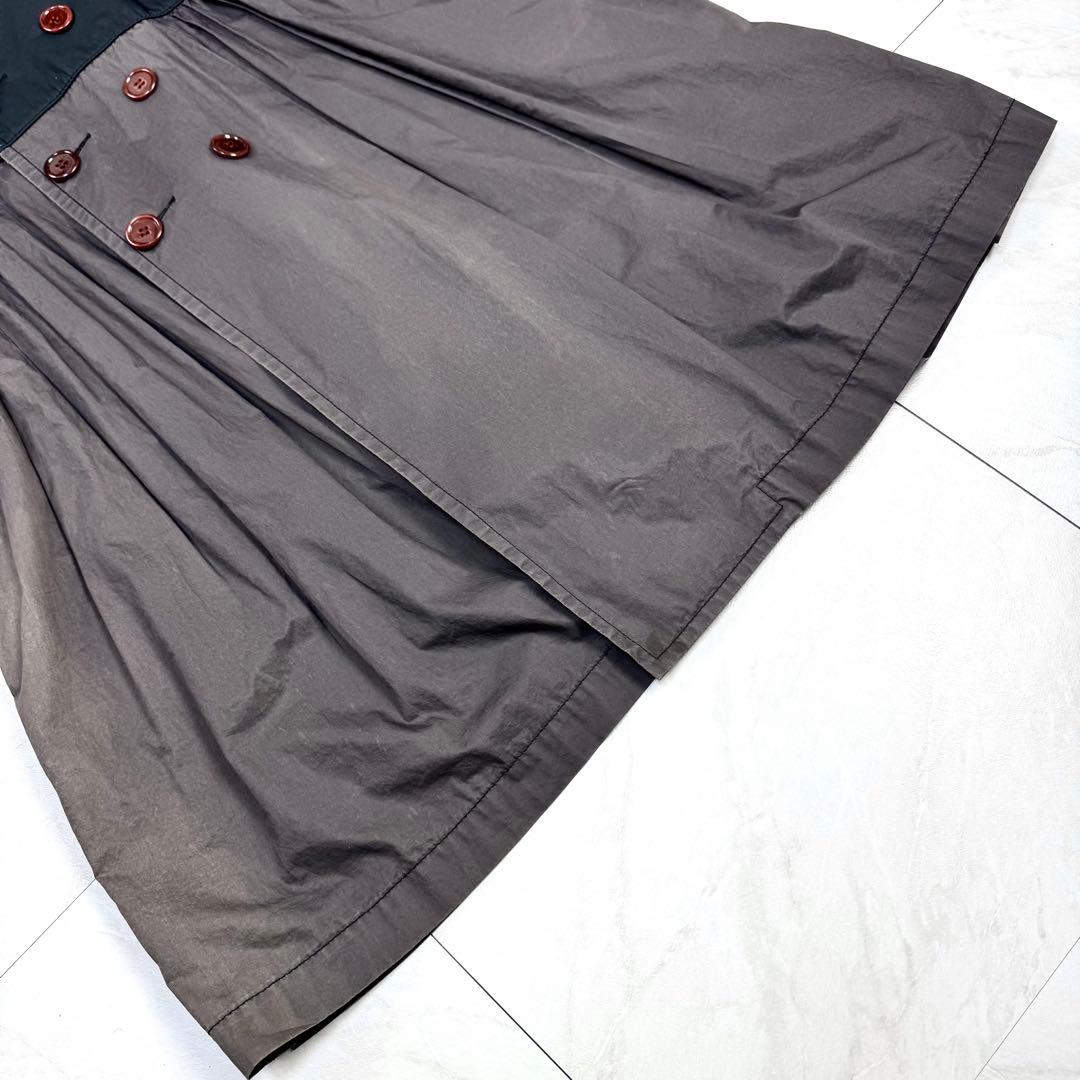 AD2017 トリコ コムデギャルソン トレンチコート バイカラー チェック M