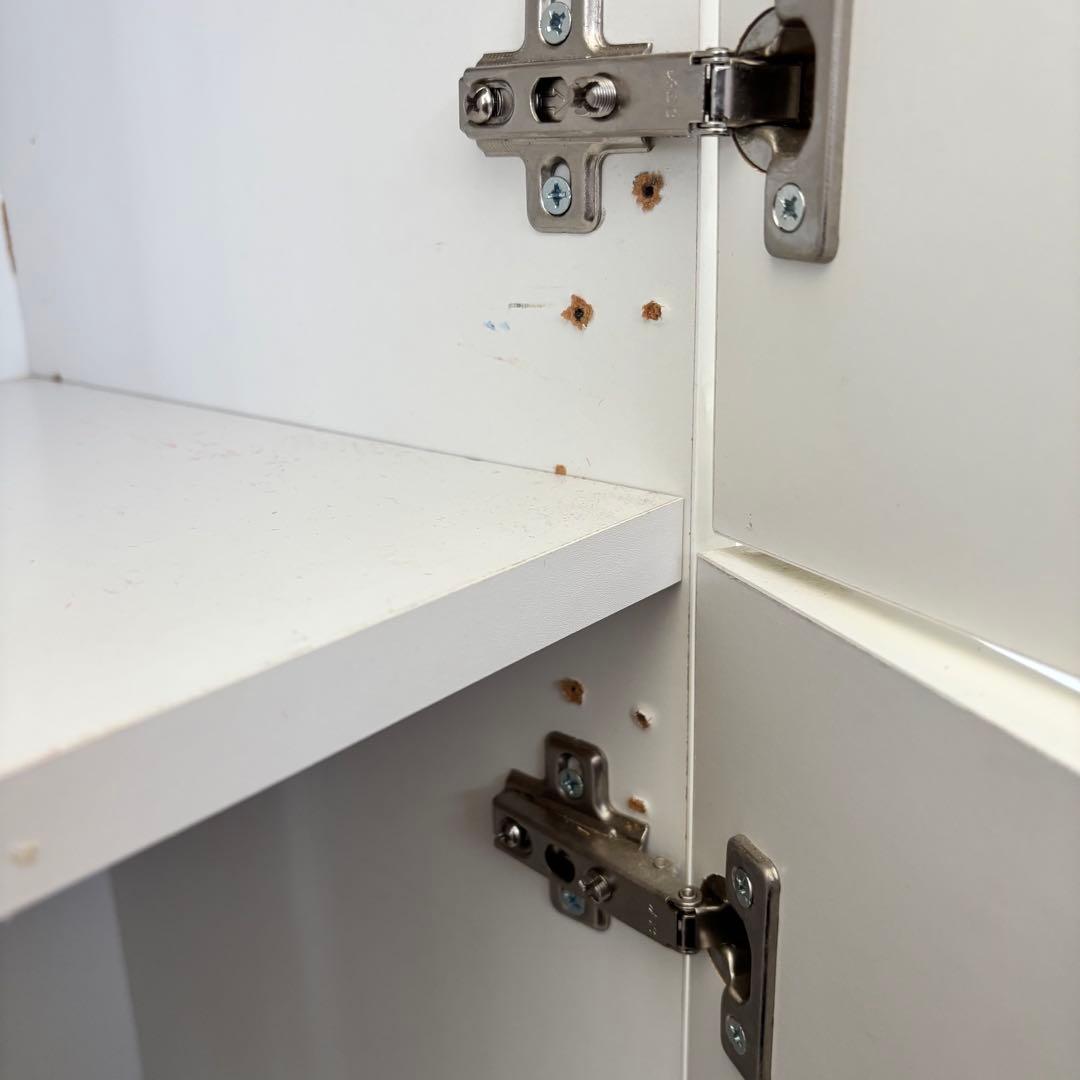 ★ReiRa★さま ホワイト 鏡面　シンプルキャビネット（解体済み）