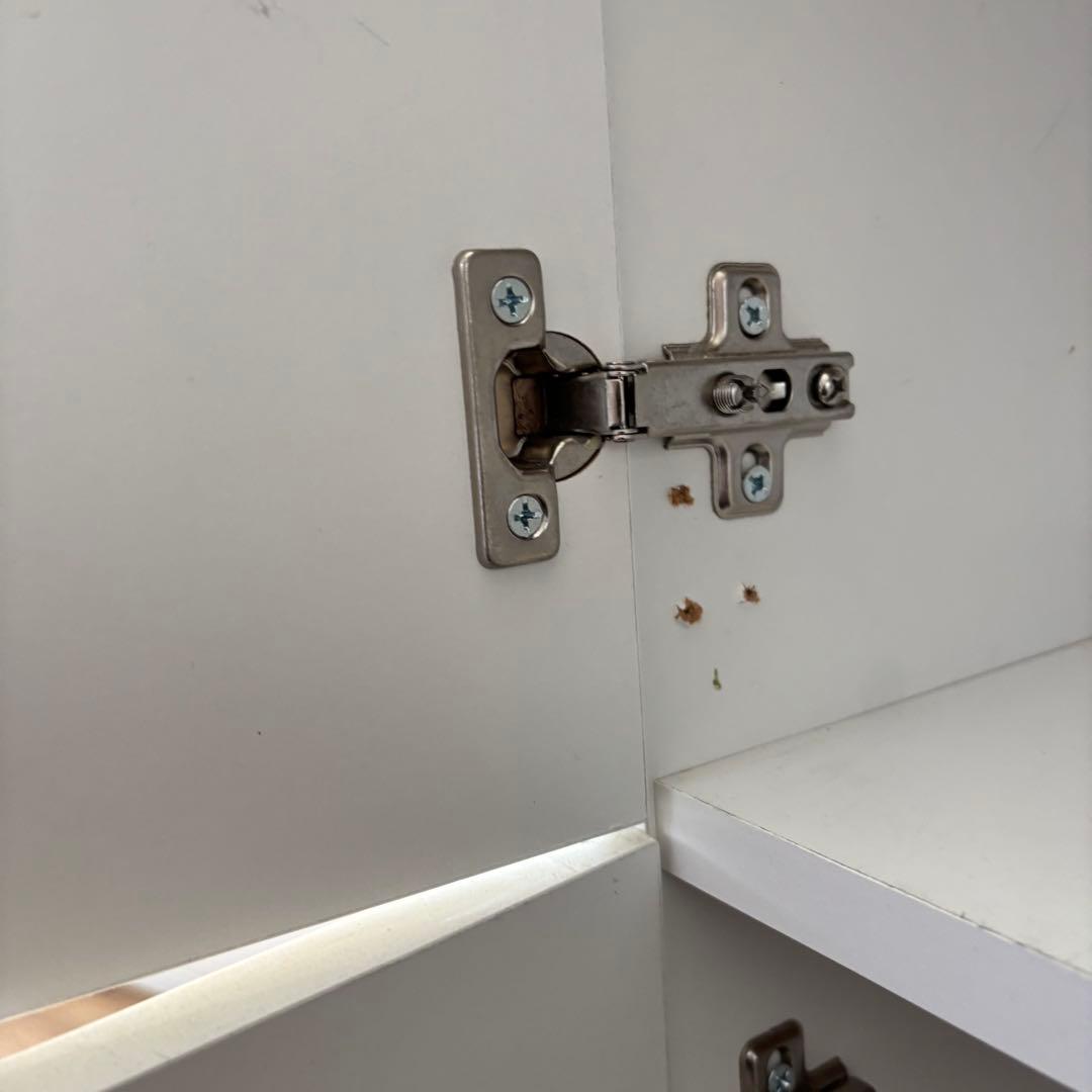 ★ReiRa★さま ホワイト 鏡面　シンプルキャビネット（解体済み）