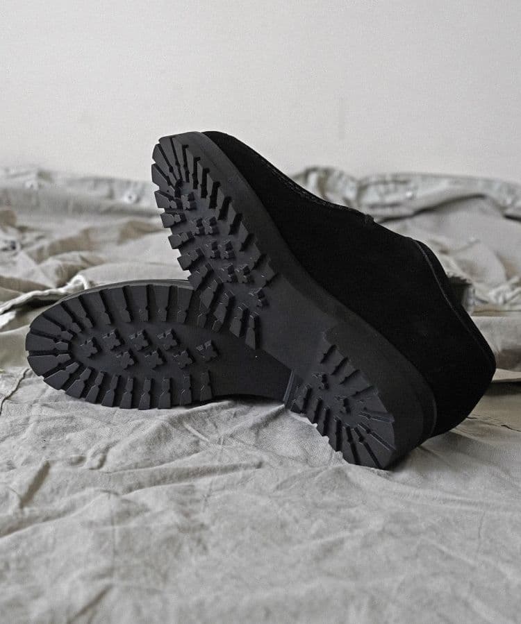 shiunBLACK SUEDE MOCCASIN Sサイズ 25.5〜26.5