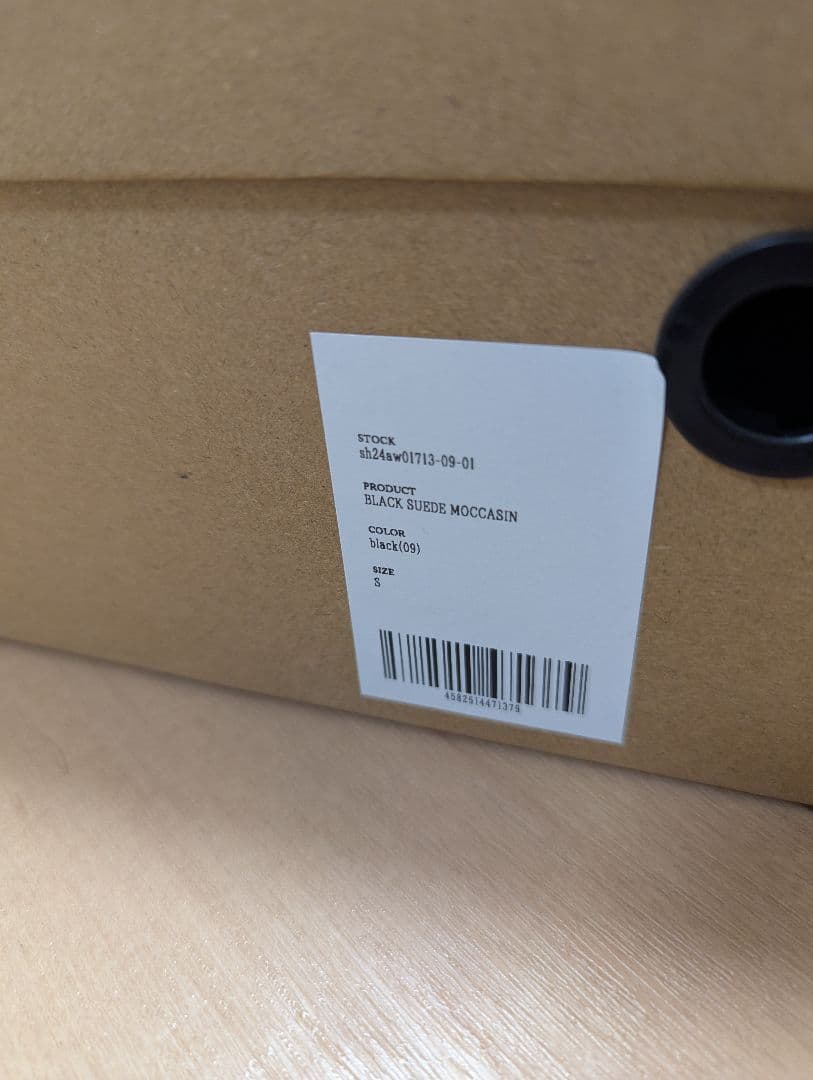 shiunBLACK SUEDE MOCCASIN Sサイズ 25.5〜26.5