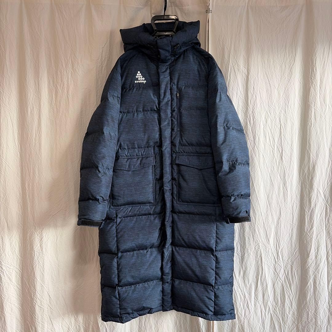 svolme ベンチコート ロング M ダークブルー