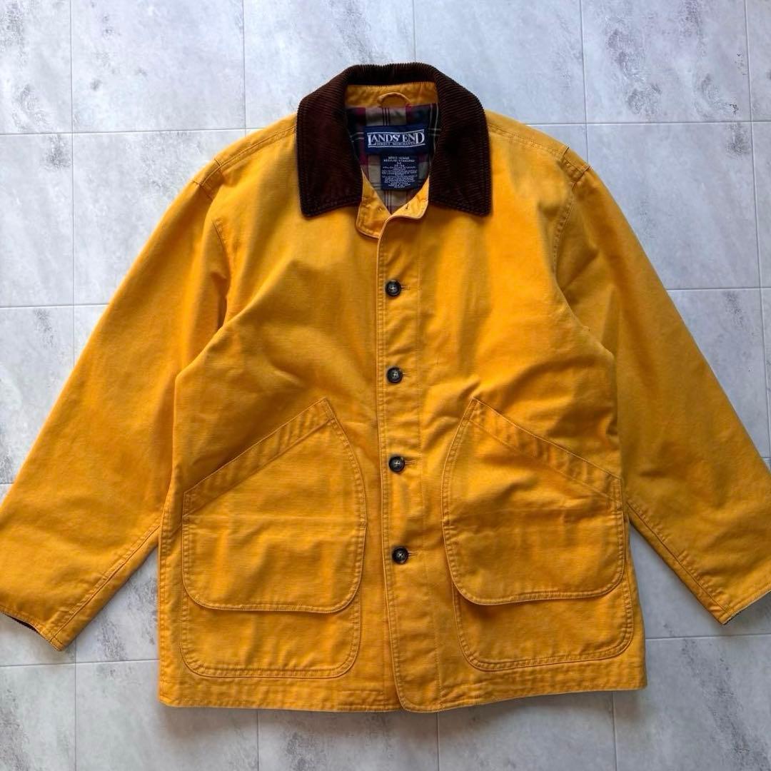 【レアカラー】ランズエンド ダックハンティングジャケット コーデュロイ イエロー