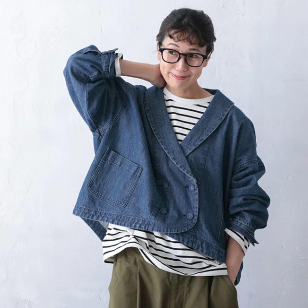 soulberry ソウルベリー ダブルなデニムのジャケット 大きいサイズ L