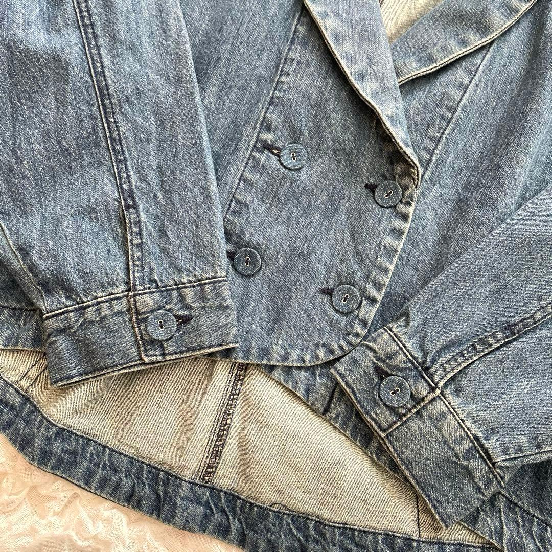 soulberry ソウルベリー ダブルなデニムのジャケット 大きいサイズ L