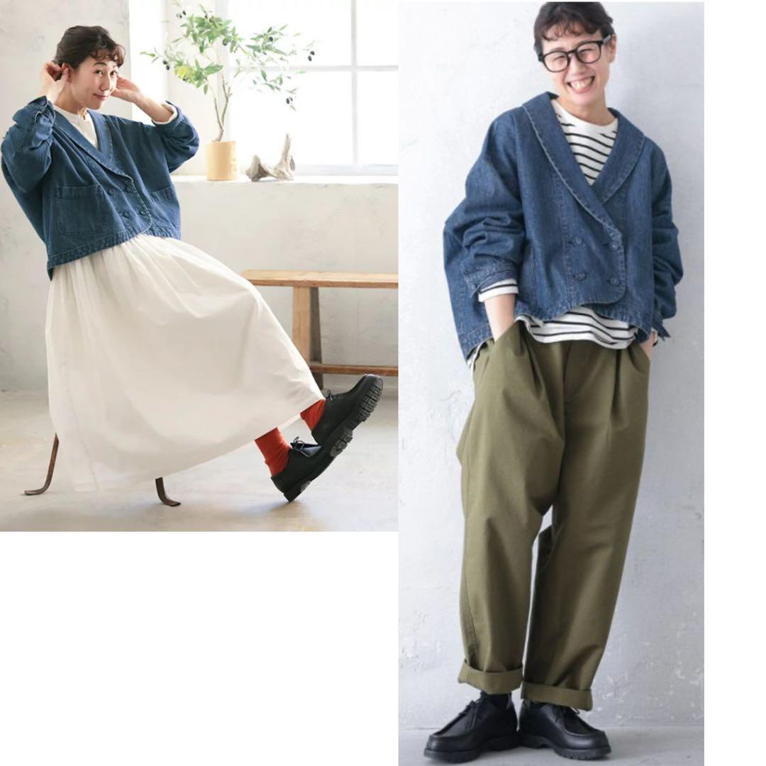 soulberry ソウルベリー ダブルなデニムのジャケット 大きいサイズ L