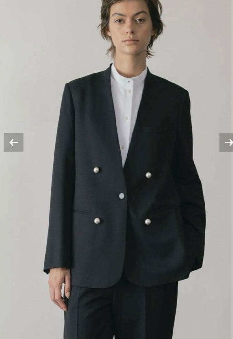 【値下げしました】CINOH チノ パール ジャケット ブラック 38L