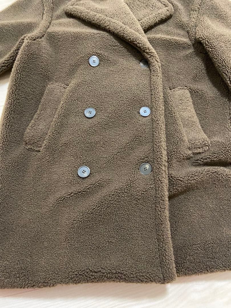 ミラオーウェン★オーバーサイズボアコート、モカサイズ0美品