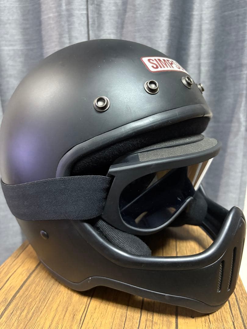 SIMPSON M50 マットブラック 59~60cm Lサイズ　ゴーグルおまけ