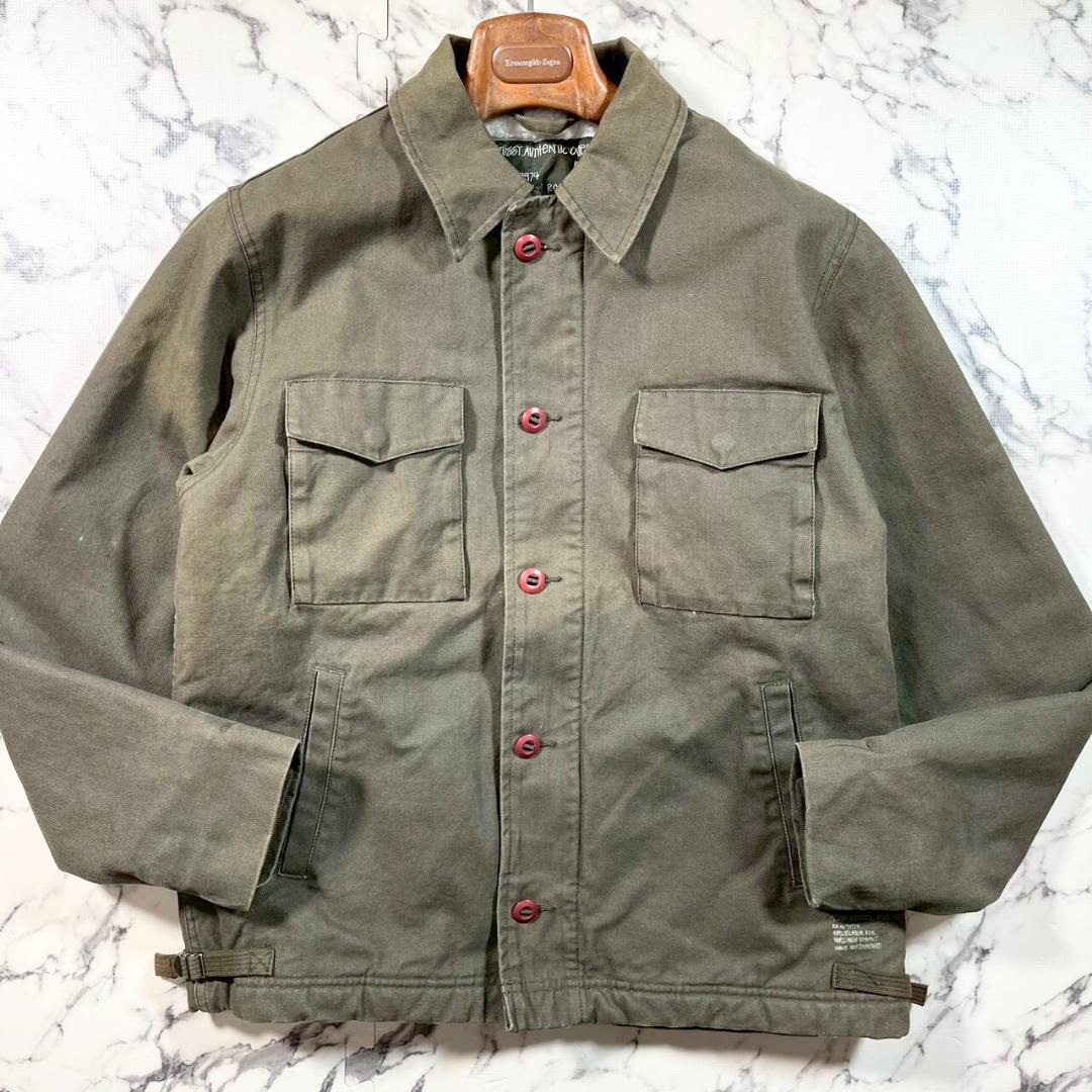 ✨00s✨Stüssy ミリタリー 裏地 ボア ジャケット M カーキ メンズ