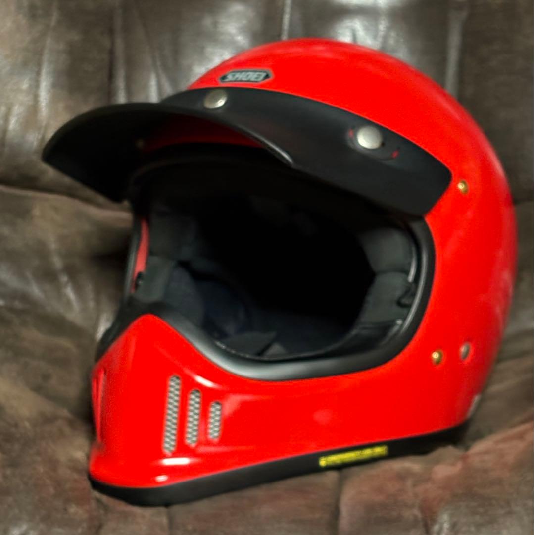 ヘルメット SHOEI EX-ZERO シャインレッド Mサイズ バイザー付き