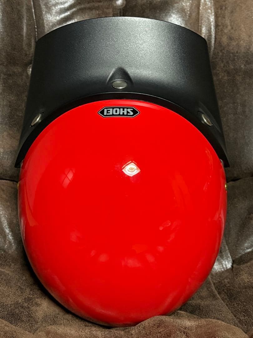 ヘルメット SHOEI EX-ZERO シャインレッド Mサイズ バイザー付き