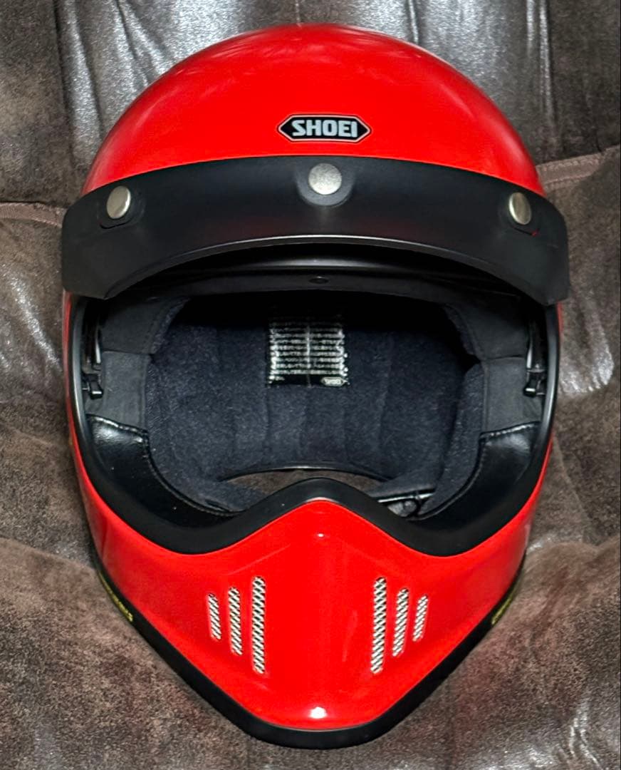 ヘルメット SHOEI EX-ZERO シャインレッド Mサイズ バイザー付き