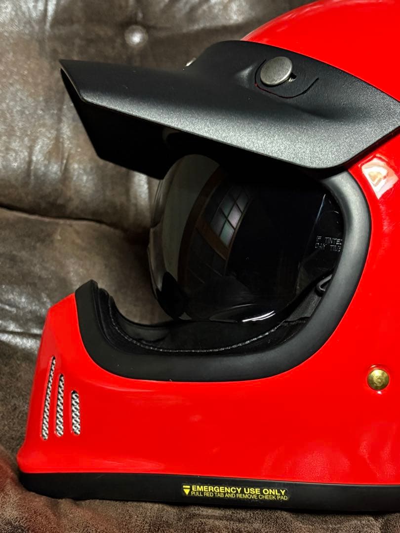 ヘルメット SHOEI EX-ZERO シャインレッド Mサイズ バイザー付き