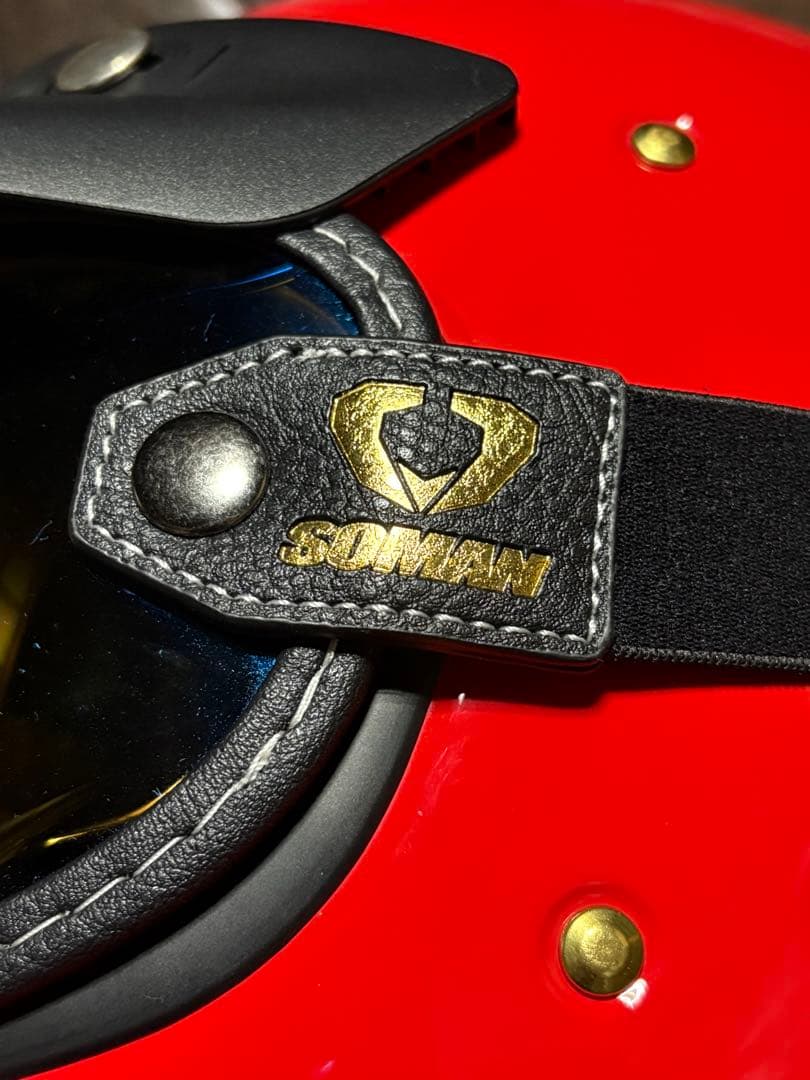 ヘルメット SHOEI EX-ZERO シャインレッド Mサイズ バイザー付き