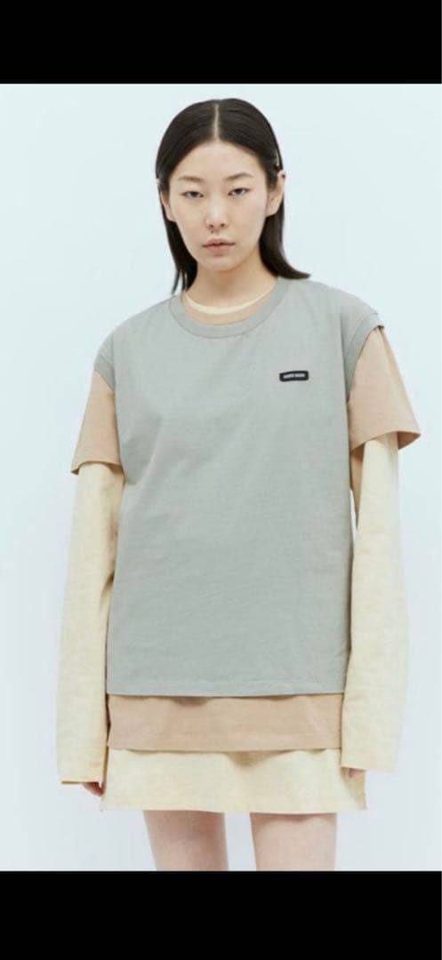 MIU MIU ジャージー　ベージュ Tシャツ XS