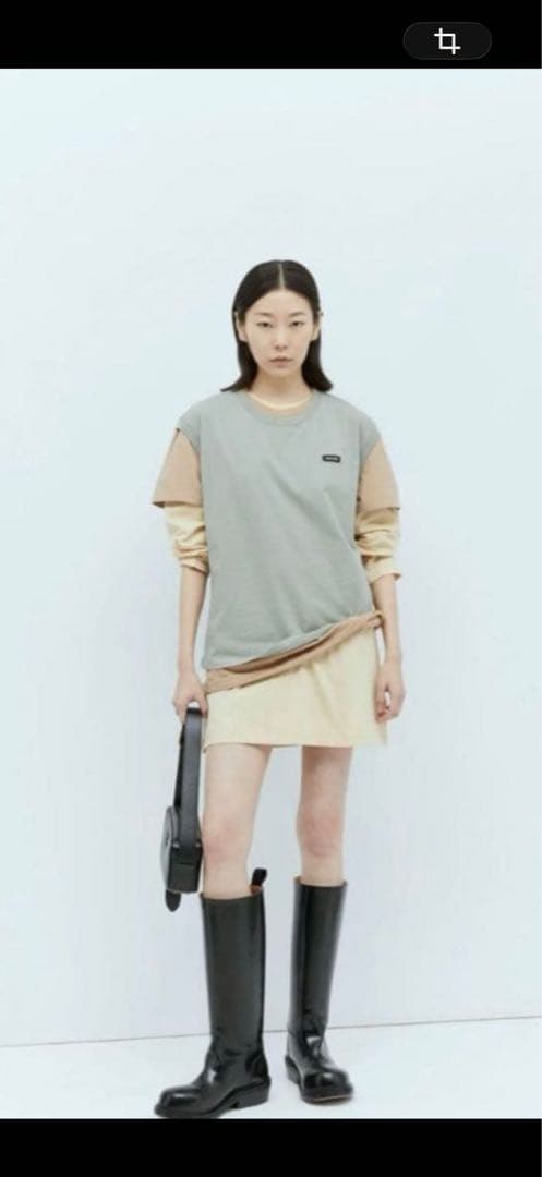 MIU MIU ジャージー　ベージュ Tシャツ XS